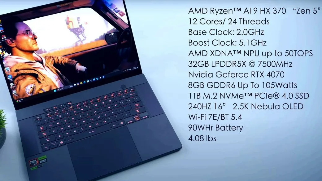 Ryzen Ai 9 ROG Zephyrus G16 specs